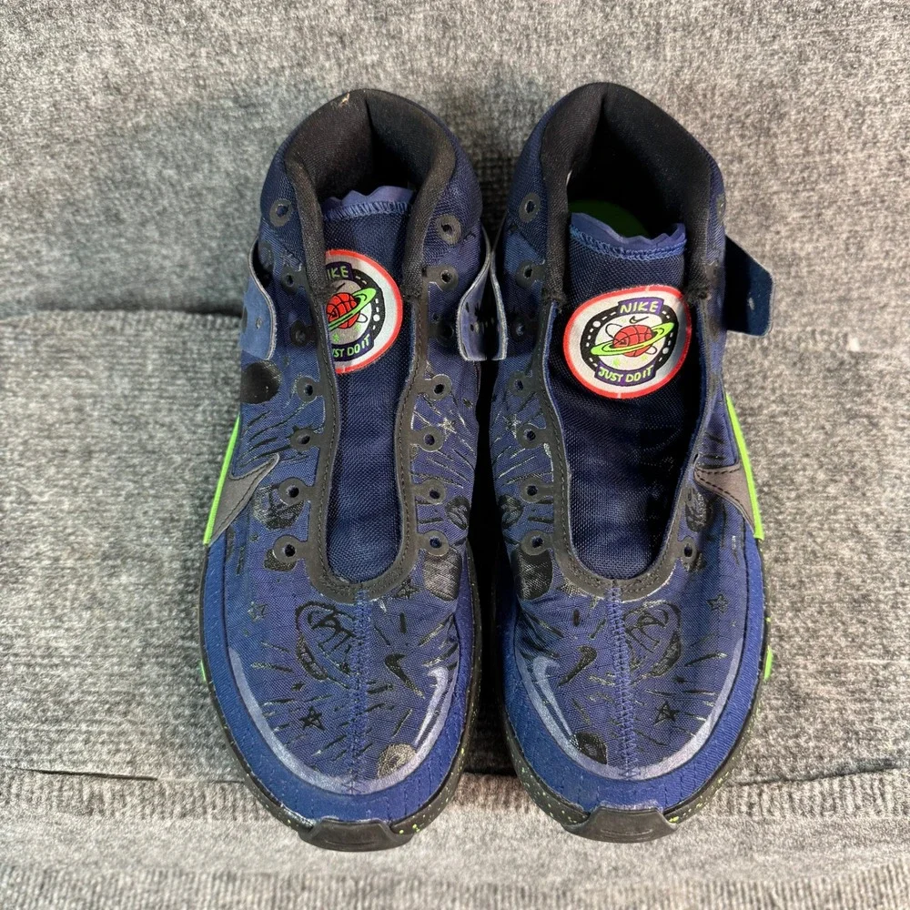Nike KD 13 Planet of Hoops Navy Blue Neon Green CI9948-400 Mens Basketball 7.5